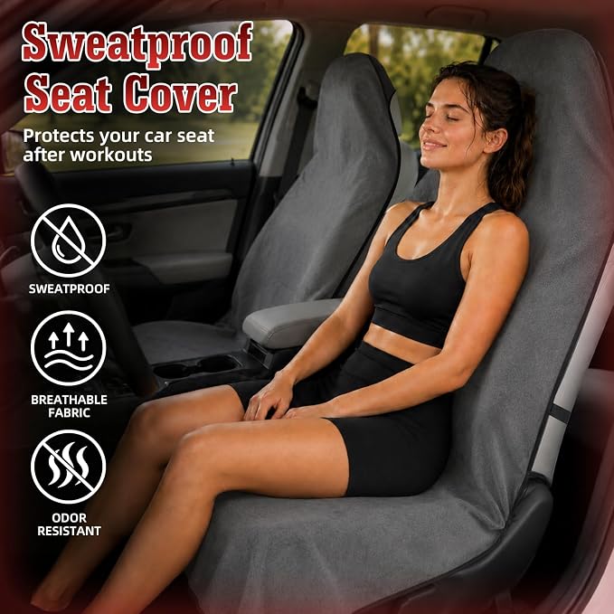 Universal Seat Covers — Front Seat — Gray