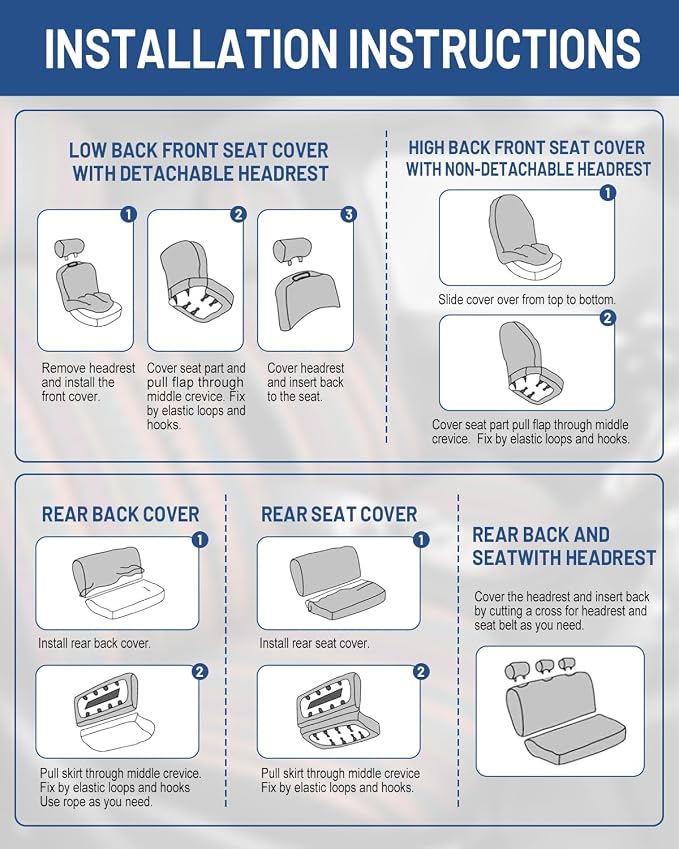 Fabric Car Seat Covers — Front Seat — Orange