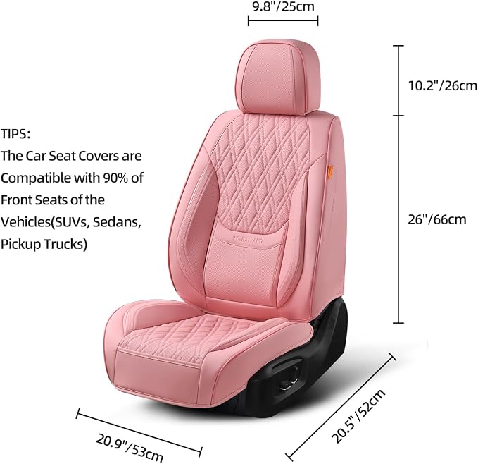 Universal Seat Covers — Front Seat — Pink