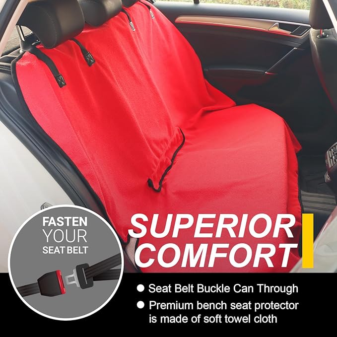 Pet Car Seat Protector — Red
