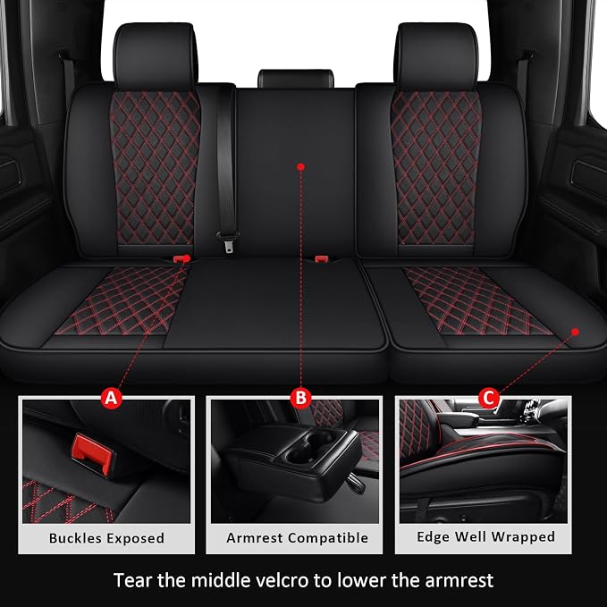 Seat Covers for Chevrolet Silverado / GMC Sierra — Full Set — Red