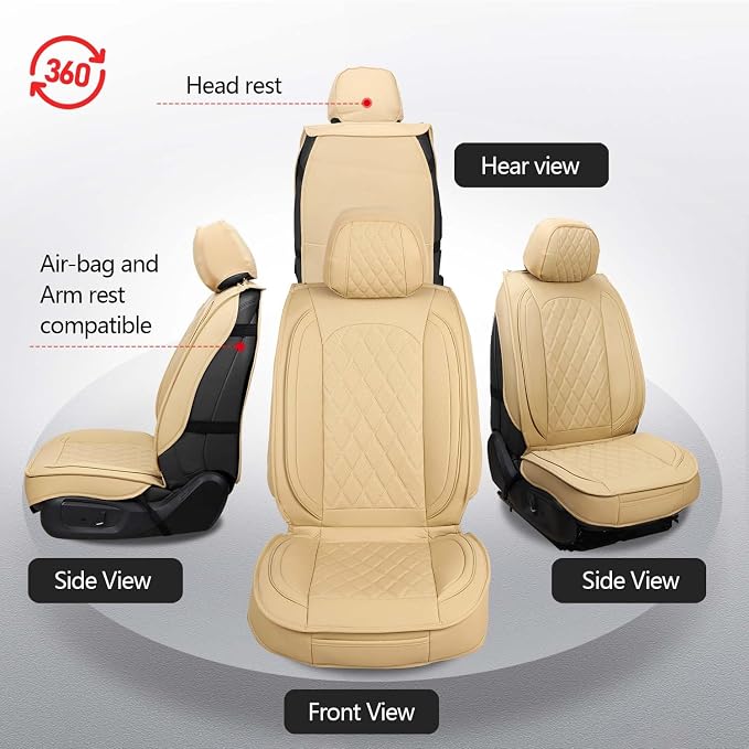 Universal Seat Covers — Full Set — Beige