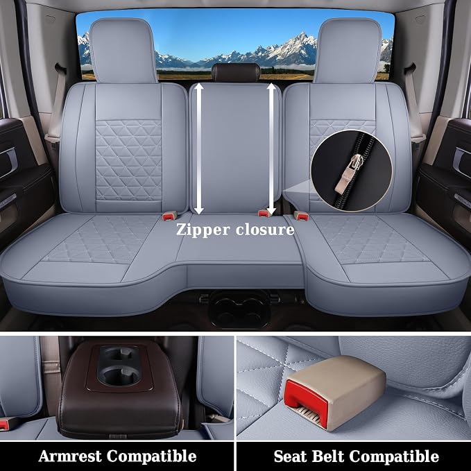 Seat Covers for Multiple Vehicles — Full Set — Gray