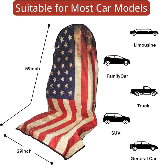 Car Seat Covers — Front Seat — Red