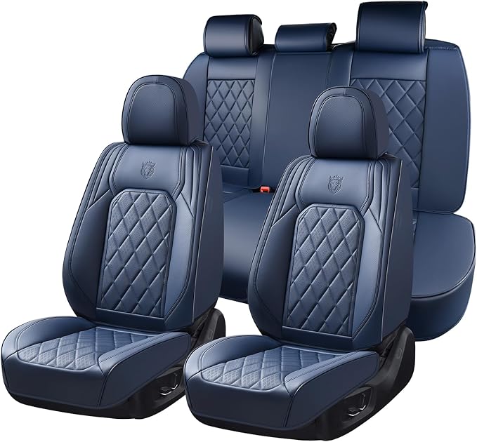 Universal Faux Leather Seat Covers — Full Set — Blue