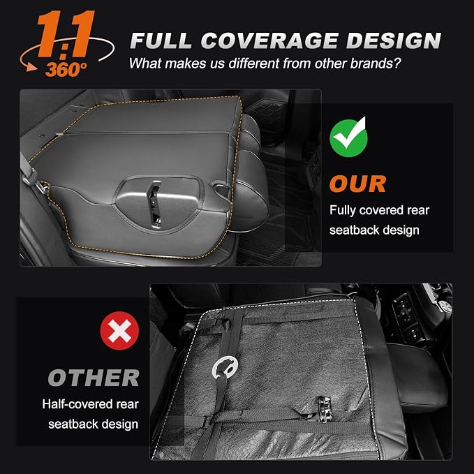 Faux Leather Seat Covers for Toyota RAV4 — Full Set — Black