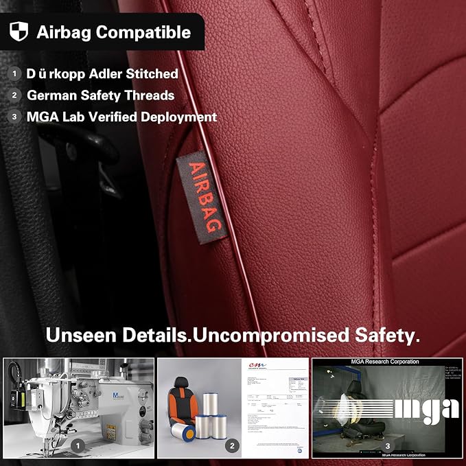 Faux Leather Seat Covers for Toyota 4Runner — Full Set — Burgundy