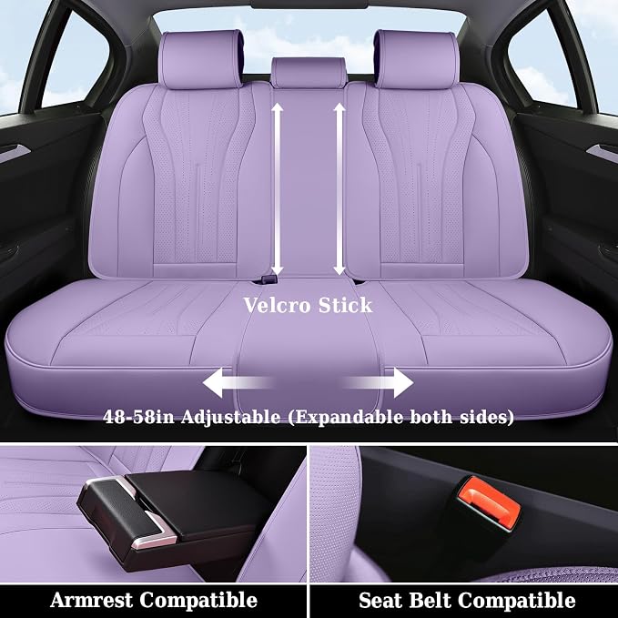 Universal Seat Covers — Full Set — Purple