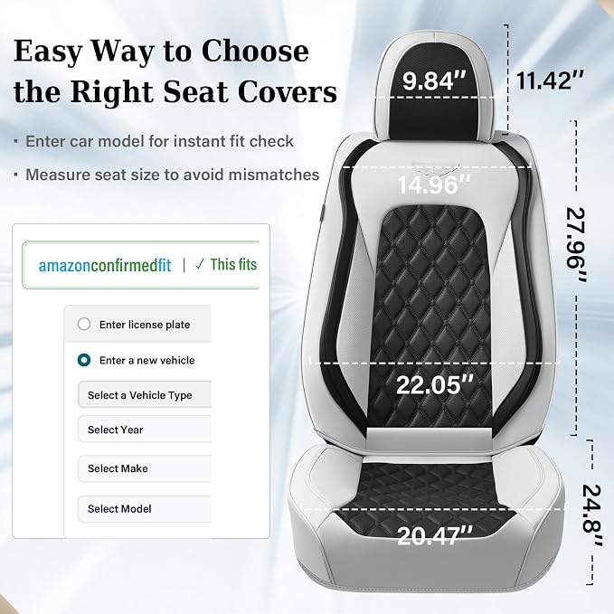 Universal Faux Leather Seat Covers — Full Set