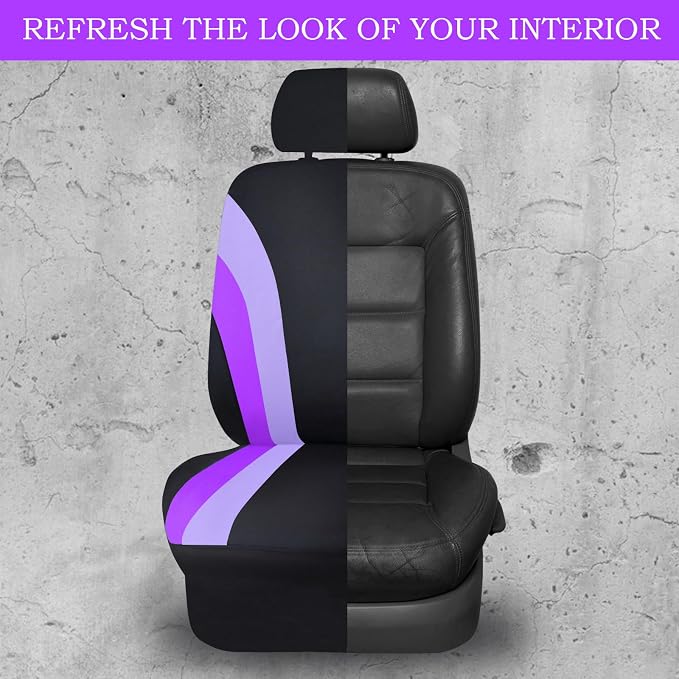 Universal Seat Covers — Front Seat — Purple / Black