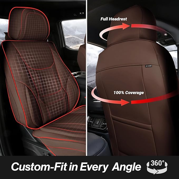 Seat Covers for Chevrolet Silverado — Front Seat — Brown