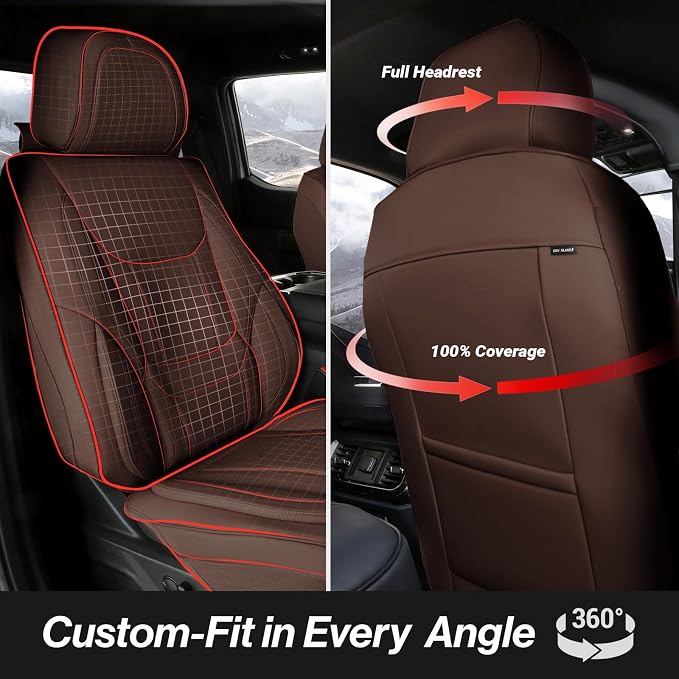Seat Covers for GMC Sierra — Front Seat — Brown