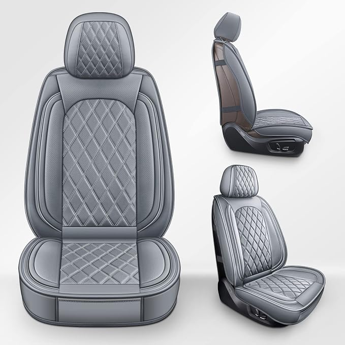 Universal Seat Covers — Front Seat — Gray