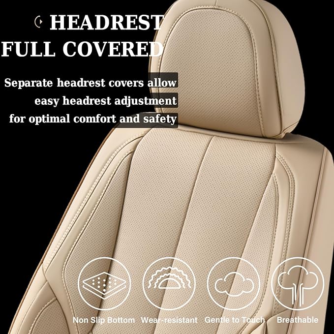 Universal Seat Covers — Full Set — Beige