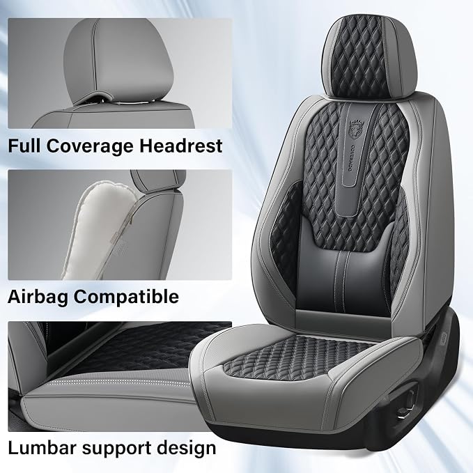 Universal Seat Covers — Full Set — Black / Gray