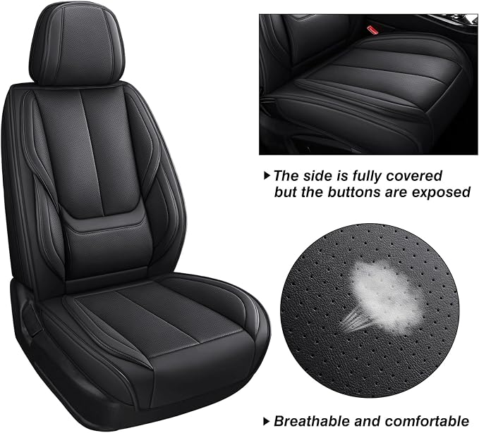 Universal Seat Covers — Front Seat — Black