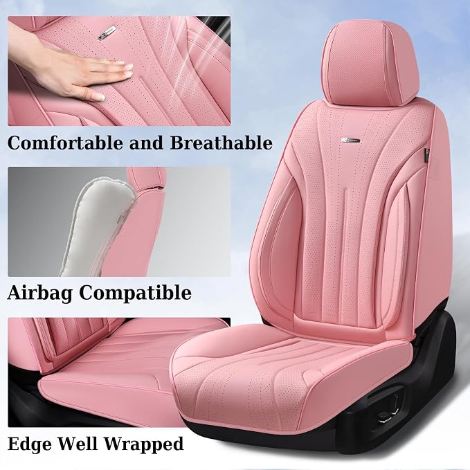 Universal Seat Covers — Full Set — Pink