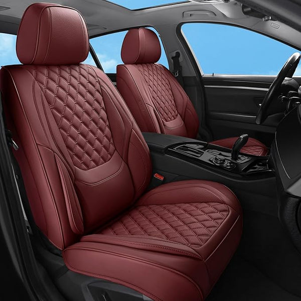 Universal Seat Covers — Full Set — Red / Burgundy
