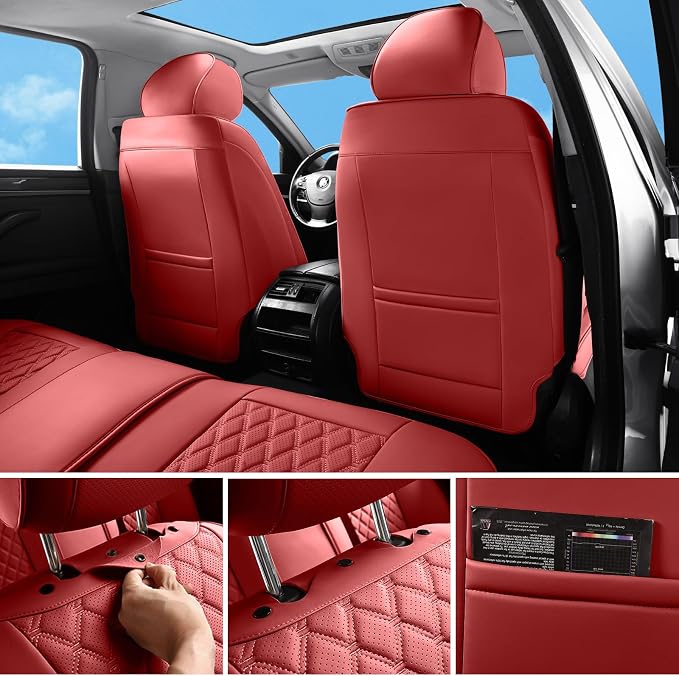 Universal Seat Covers — Full Set — Red