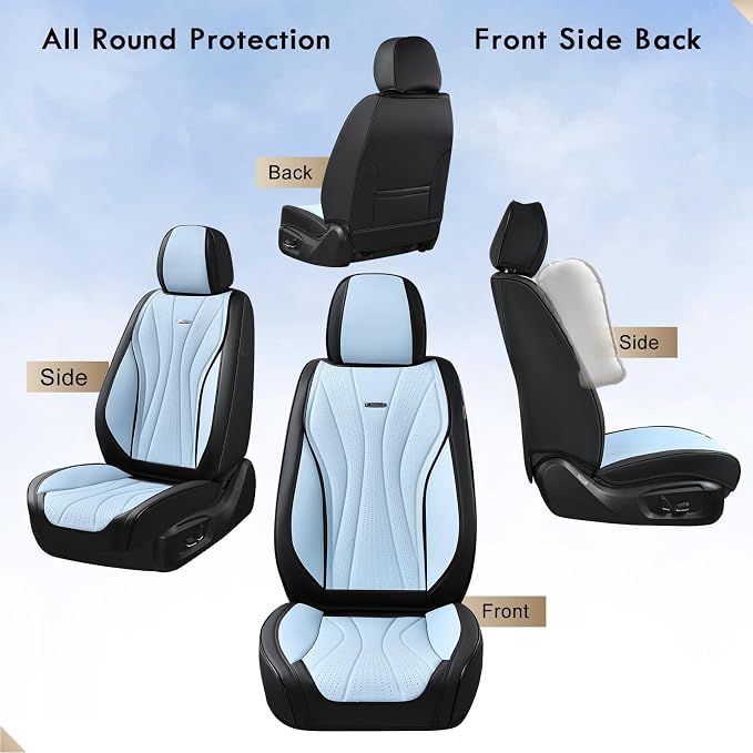 Universal Seat Covers — Front Seat — Black / Blue