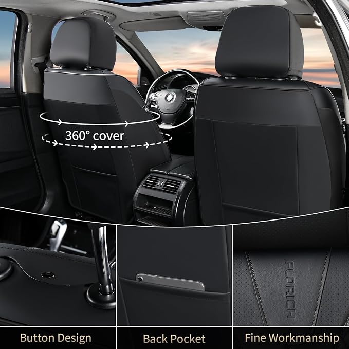 Universal Seat Covers — Full Set — Black