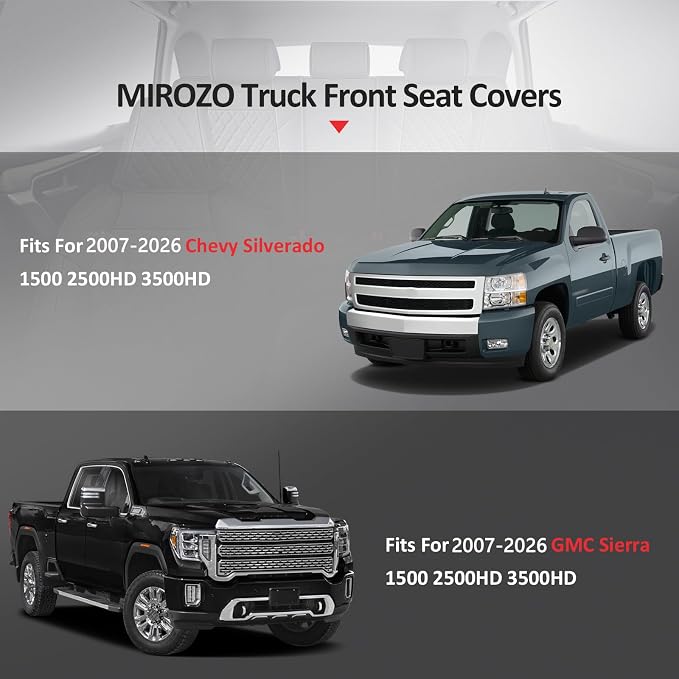 Seat Covers for Chevrolet Silverado / GMC Sierra — Front Seat — Gray