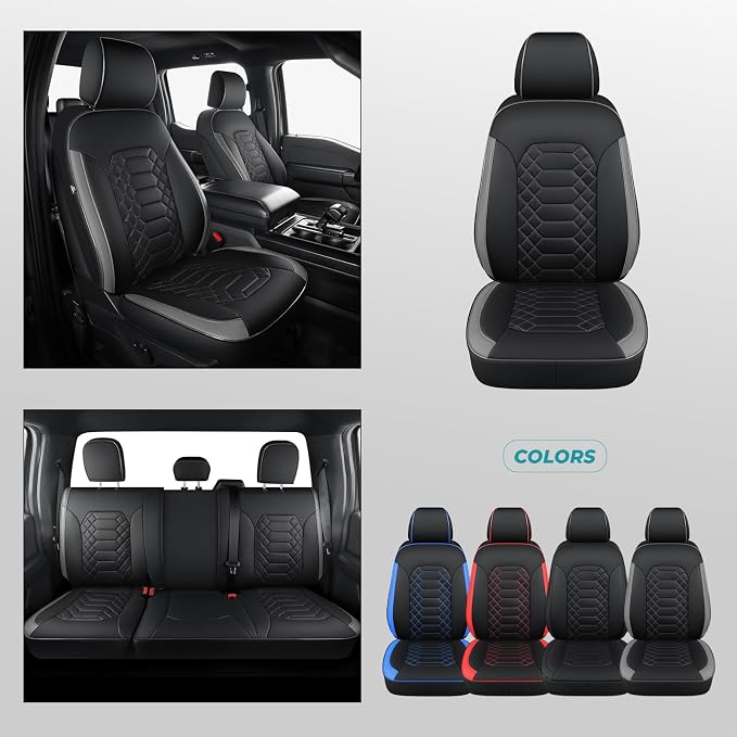 Faux Leather Seat Covers for Multiple Vehicles — Full Set