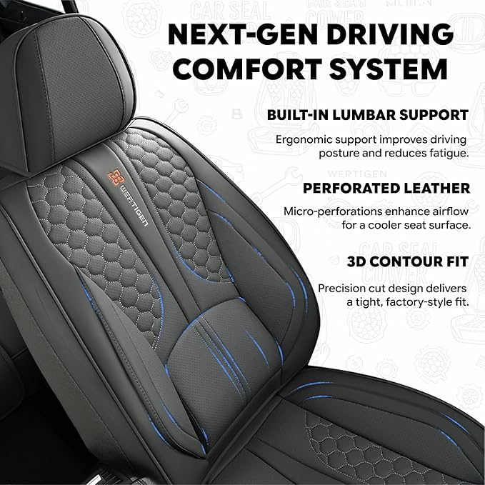Universal Seat Covers — Full Set — Gray