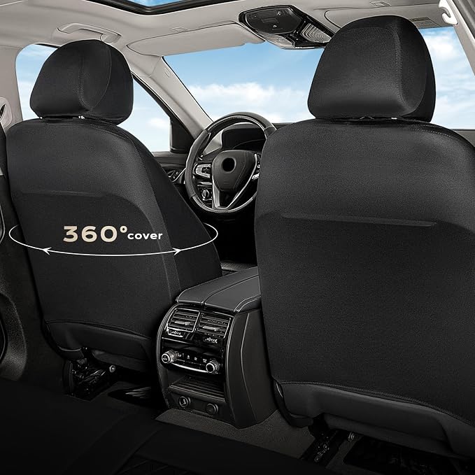 Universal Seat Covers — Front Seat — Black