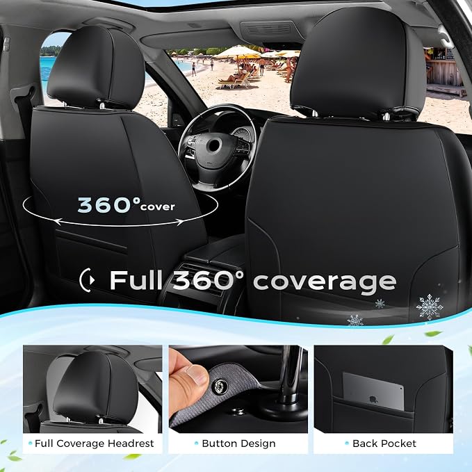Universal Seat Covers — Full Set — Black