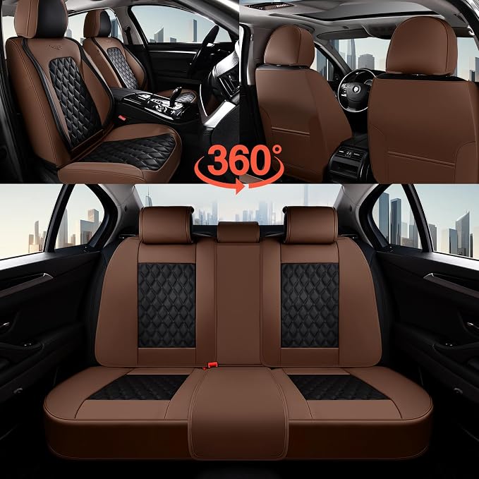 Universal Faux Leather Seat Covers — Full Set