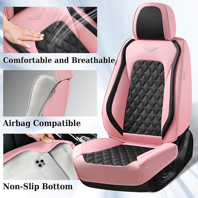 Universal Faux Leather Seat Covers — Full Set