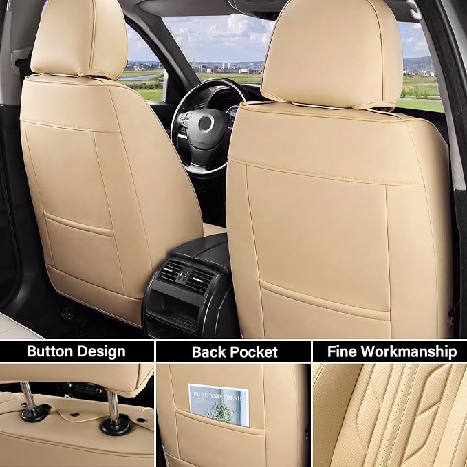 Universal Seat Covers — Front Seat — Beige