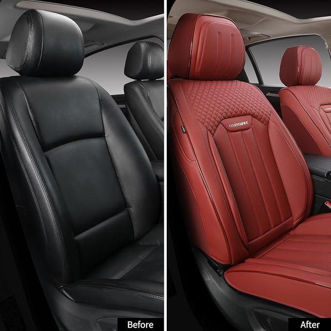 Universal Seat Covers — Front Seat — Red
