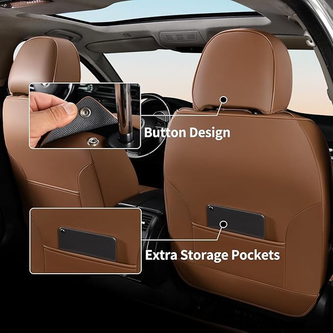 Universal Seat Covers — Full Set — Coffee