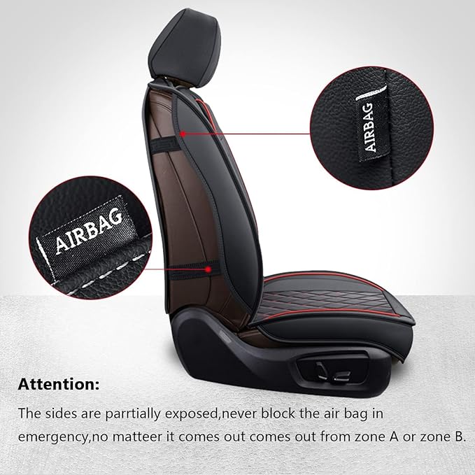Seat Covers for Multiple Vehicles — Full Set — Black / Red