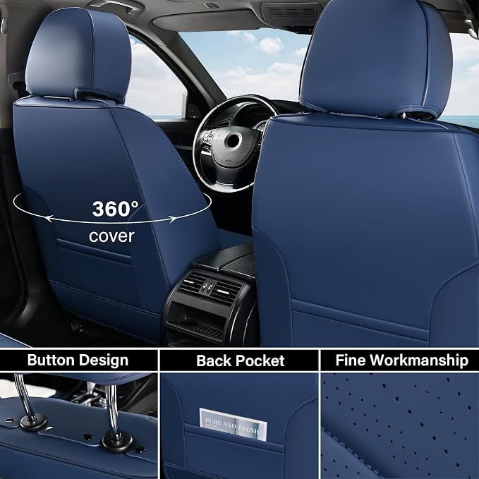Universal Seat Covers — Front Seat — Blue