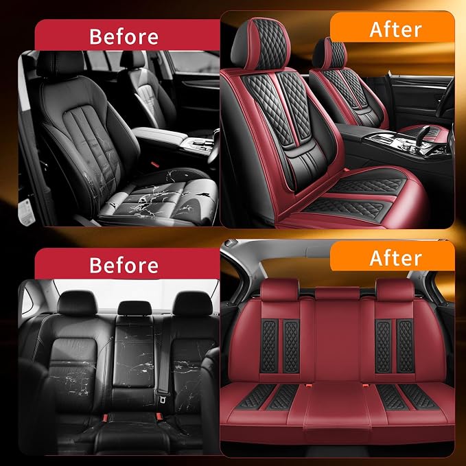 Seat Covers for Nissan Frontier — Full Set — Red