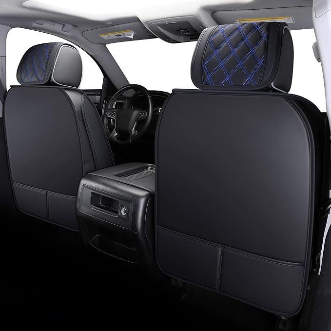 Faux Leather Seat Covers for Chevrolet Silverado / GMC Sierra — Full Set — Black / Blue
