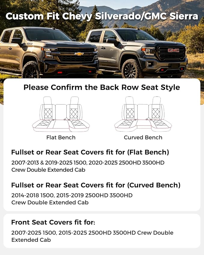 Seat Covers for Chevrolet Silverado / GMC Sierra — Brown