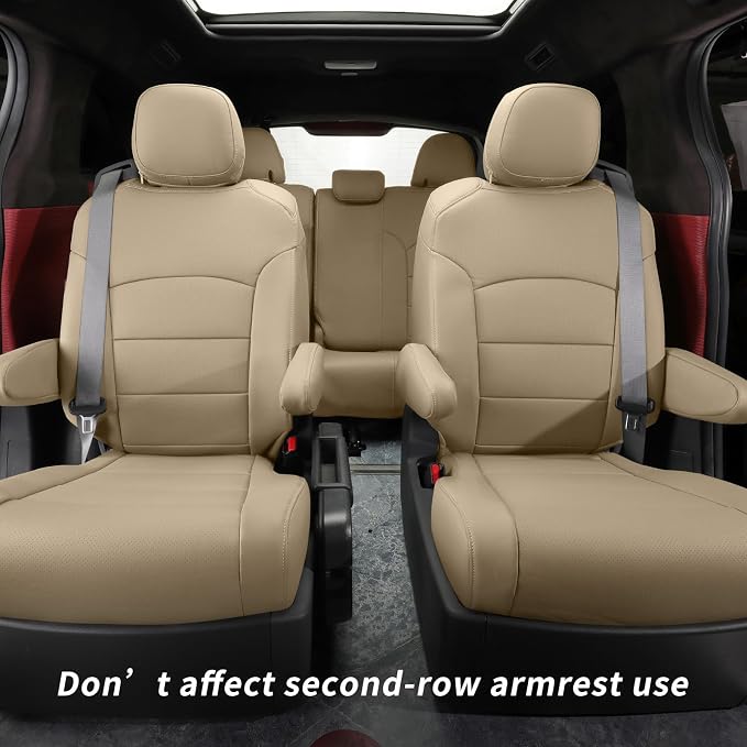 Faux Leather Seat Covers for Toyota Sienna — Full Set — Beige