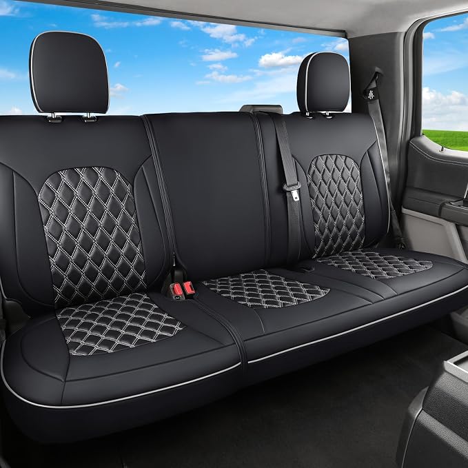 Seat Covers for Multiple Vehicles — Black / White