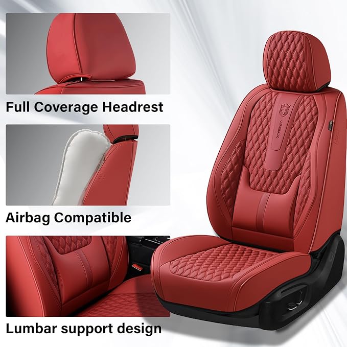 Universal Seat Covers — Full Set — Red