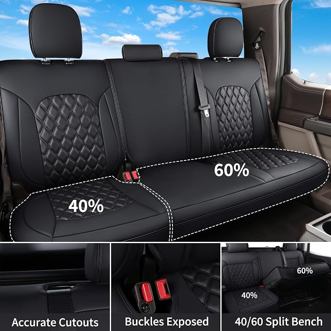 Seat Covers for Toyota Tacoma — Full Set — Black