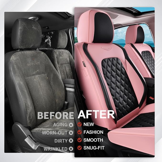 Faux Leather Car Seat Covers — Full Set
