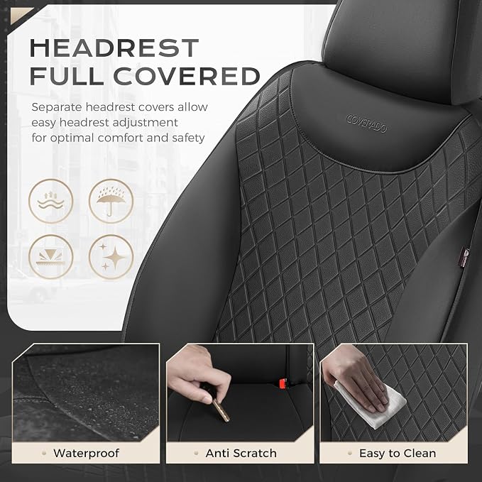 Universal Seat Covers — Front Seat — Black