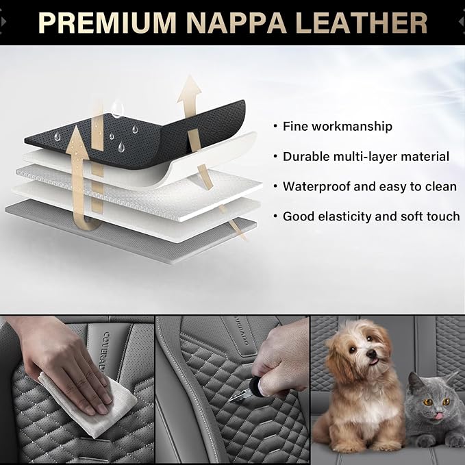 Universal Seat Covers — Front Seat — Gray