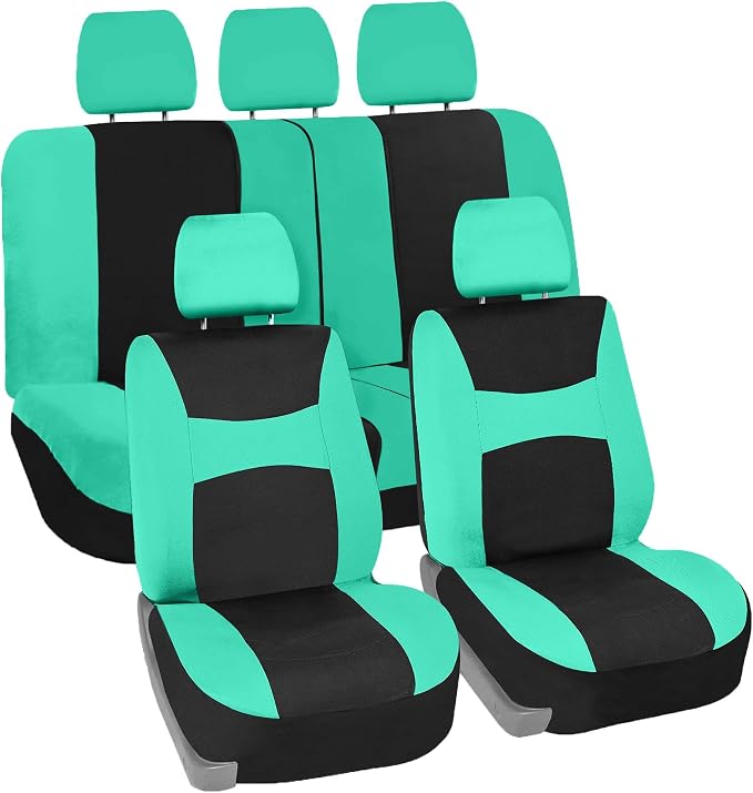 Universal Fabric Seat Covers — Full Set — Black