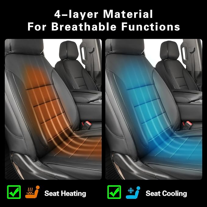 Faux Leather Seat Covers for Chevrolet Silverado — Black