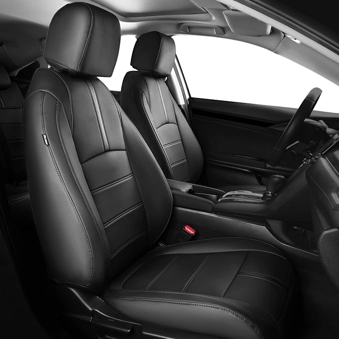 Faux Leather Seat Covers for Honda Civic — Full Set — Black